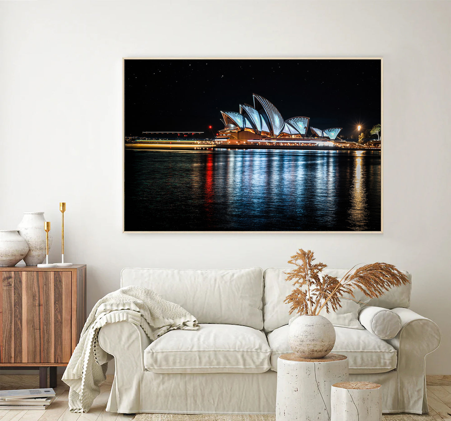 Vibrant Neon-lit Opera House